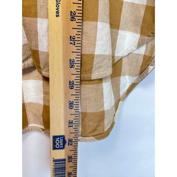 NWT Maeve Women's Size Small Buffalo Check Button Up Long Sleeve Blouse Shirt - Picture 6 of 7